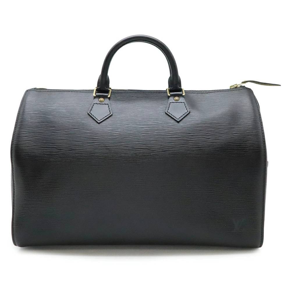 LOUIS VUITTON Epi Speedy Handbag Boston Bag Leather Noir Black